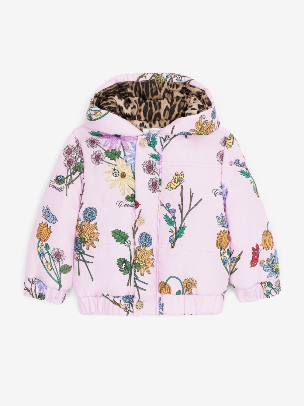 Roberto Cavalli Flower Print Padded Coat